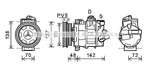 AVA QUALITY COOLING Kompressori, ilmastointilaite AIAK359